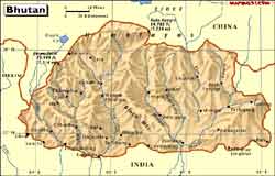 Bhutan. Map