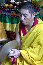 Damcho Nyima  chanting master of the monastery  
